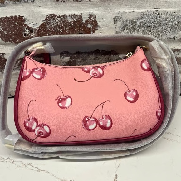 COACH Teri Shoulder Bag With Cherry Print CR290 - Picture 2 of 5